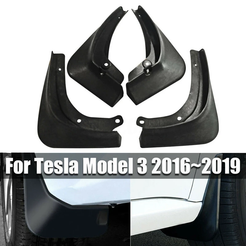 Черный автомобиль брызговики брызговик крыло подходит для Tesla модель 3