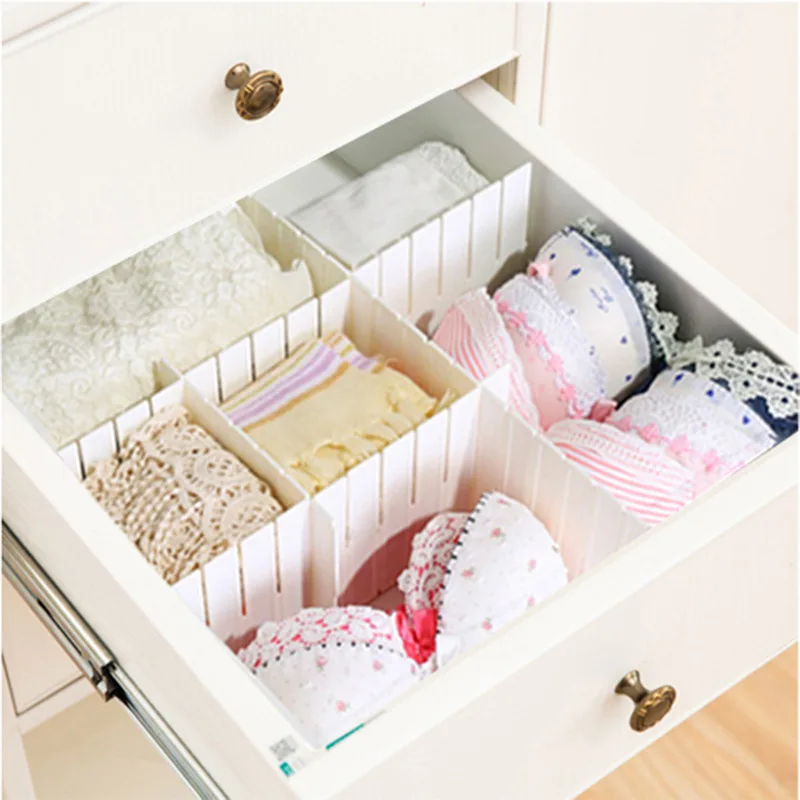 

6pcs Adjustable drawer cosmetic storage box plastic sundries cosmetics container divider desktop sundries fragrance finishing bo
