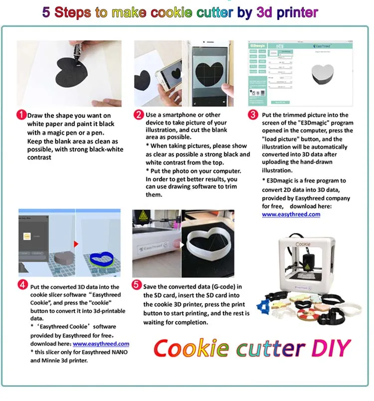 Easythreed Nano 3d Impressora Portátil Mini Educacional Diy Kit de Impressão para Crianças Mini Impressora 3d de Uma Chave do Presente Empresora 3d do Natal 42 Impressoras 3D