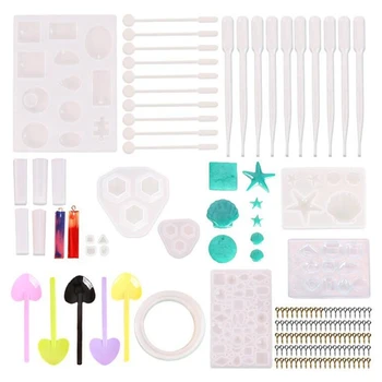 

Epoxy Mold Geometric Irregular Earrings Pendant Casting Mould Handmade DIY Craft Jewelry Making Tool 1 Set