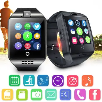 

Q18 Smart Watch Sleep monitor Smartwatch SMS SIM TF Card bluetooth Fitness Tracker Smart Watches for ios Android for xiaomi