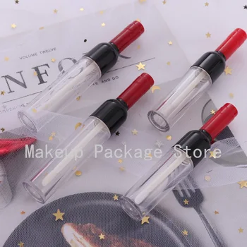 

10/30/50pcs 4ml 5ml Empty Lip Gloss Tube DIY Plastic Lip Gloss Bottles Wine Shape Refillable Containers Empty Lipgloss Bottle