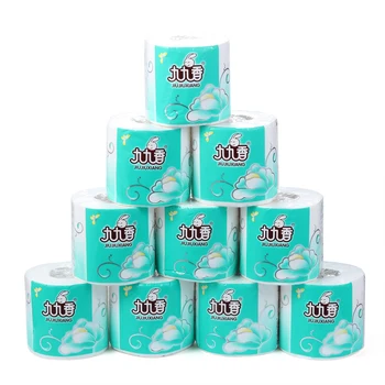 

10Rolls Super Soft Strong Toilet Paper Household Bathroom Kitchen Family Tissue Skin-friendly 4-Layer Package Sent Randomly