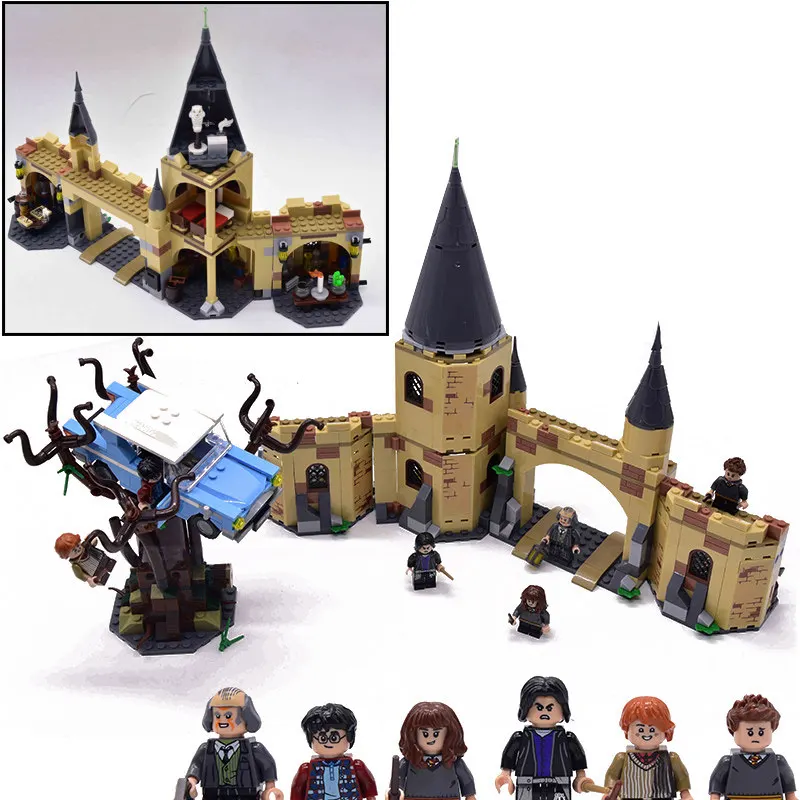 Whomping Willow Хагрид хижина Харри замок дом Мини фигурки животных строительные блоки кирпичи рождественские игрушки для детей Подарки совместимы 71043 - Цвет: Whomping Willow