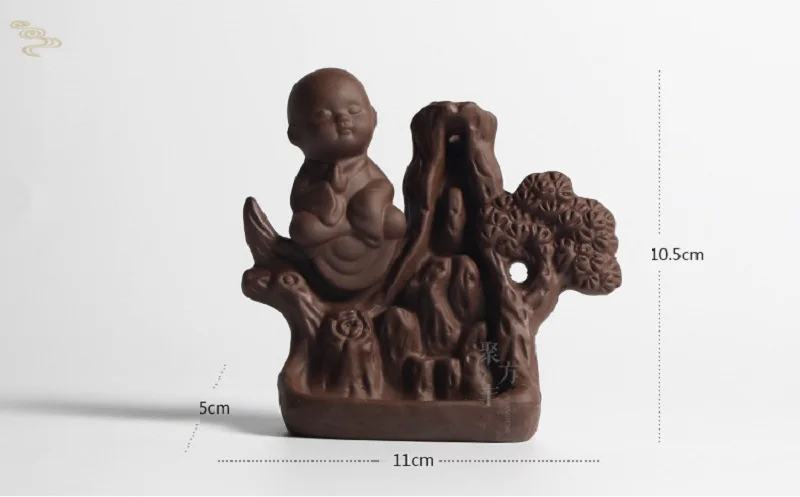 Маленький монах дым водопад курильница конус Creatives домашний декор Маленький Будда ладан держатель курильница для дома и офиса Чайный домик