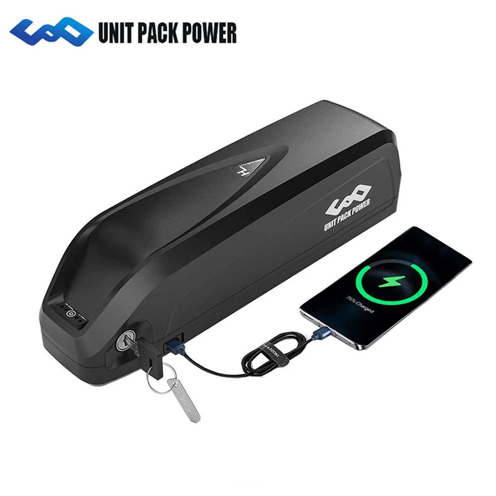 Batería HANERIDE Hailong De 36V 14,5Ah Con Cargador De 2A, Compatible Con Tubo De Bajada, Celdas 18650 De 2900mAh, 500 Ciclos, BMS Integrado Y 18 Meses De Garantía