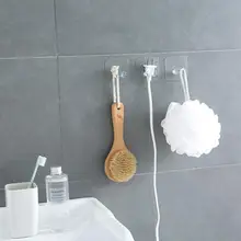 Противоскользящий крепкий липкий прозрачный настенный крючок для кухонных аксессуаров для ванной комнаты