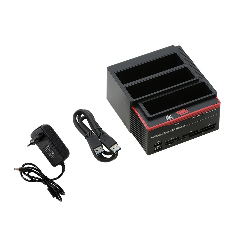 Многофункциональный 2," 3,5" Hdd жесткий диск Док-станция корпус USB 3,0-2 SATA порта 1 IDE Внешний жесткий диск Док-станция