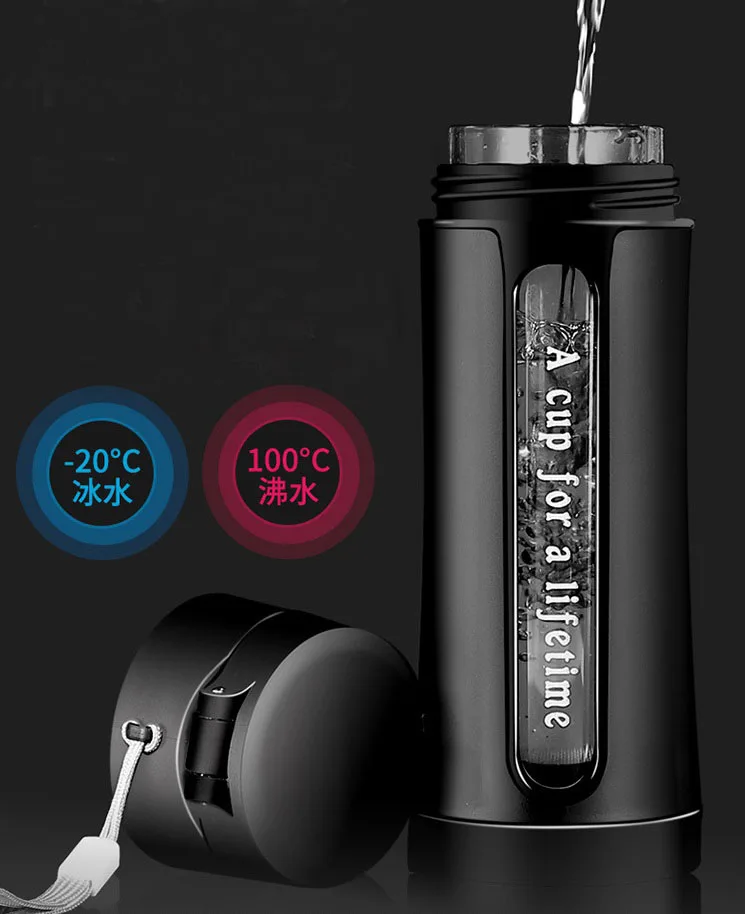Двухслойная Спортивная бутылка для воды от-20C до 100C шейкер протеиновых коктейлей