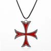 Medieval Jewelry Mens Necklace Stainless Steel Vintage Knights Templar Iron Cross Pendant Necklace For Men Cross Jewelry ► Photo 2/5
