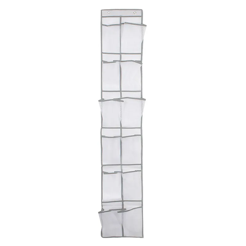 Hot Door Hanging 12 Grid Non-woven Fabrics Storage Hanging Bag Hanging Shoes Organizing Hanging Bag Household Supplies - Цвет: White