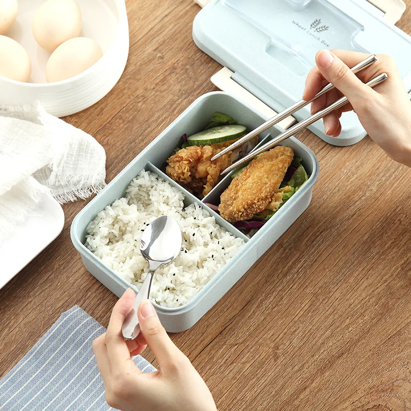 Ecofriendly Bento Box студенческий офис для путешествий для взрослых детская коробка для завтрака пригодная для использования в микроволновке подогреваемый контейнер для еды приготовление еды pf90712