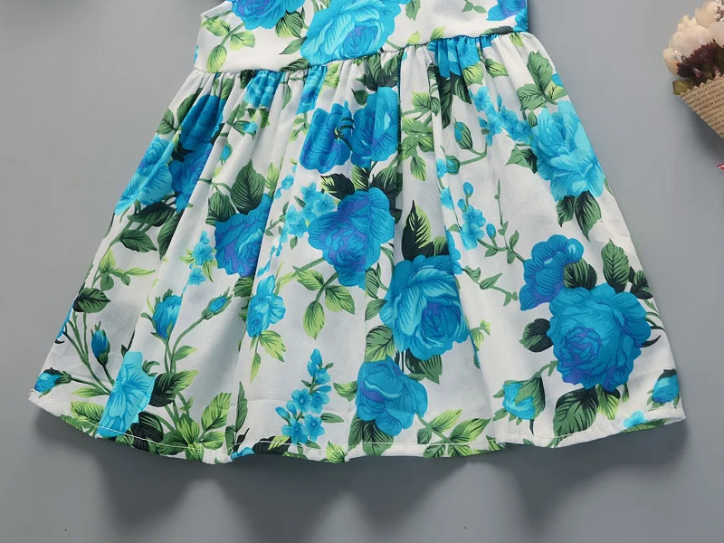 Лидер продаж года; новое летнее платье Милая одежда для дня рождения для маленьких девочек вечерние платья в синюю полоску с открытыми плечами и оборками