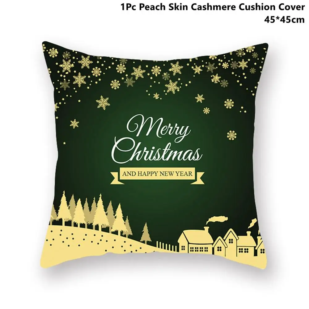 Xmas Pillowcase 16 Taoup зеленый веселая Рождественская Подушка-Чехол настольный декор для рождественских украшений рождественские украшения для дома натальные Noel Navidad - Цвет: Xmas Pillowcase 16