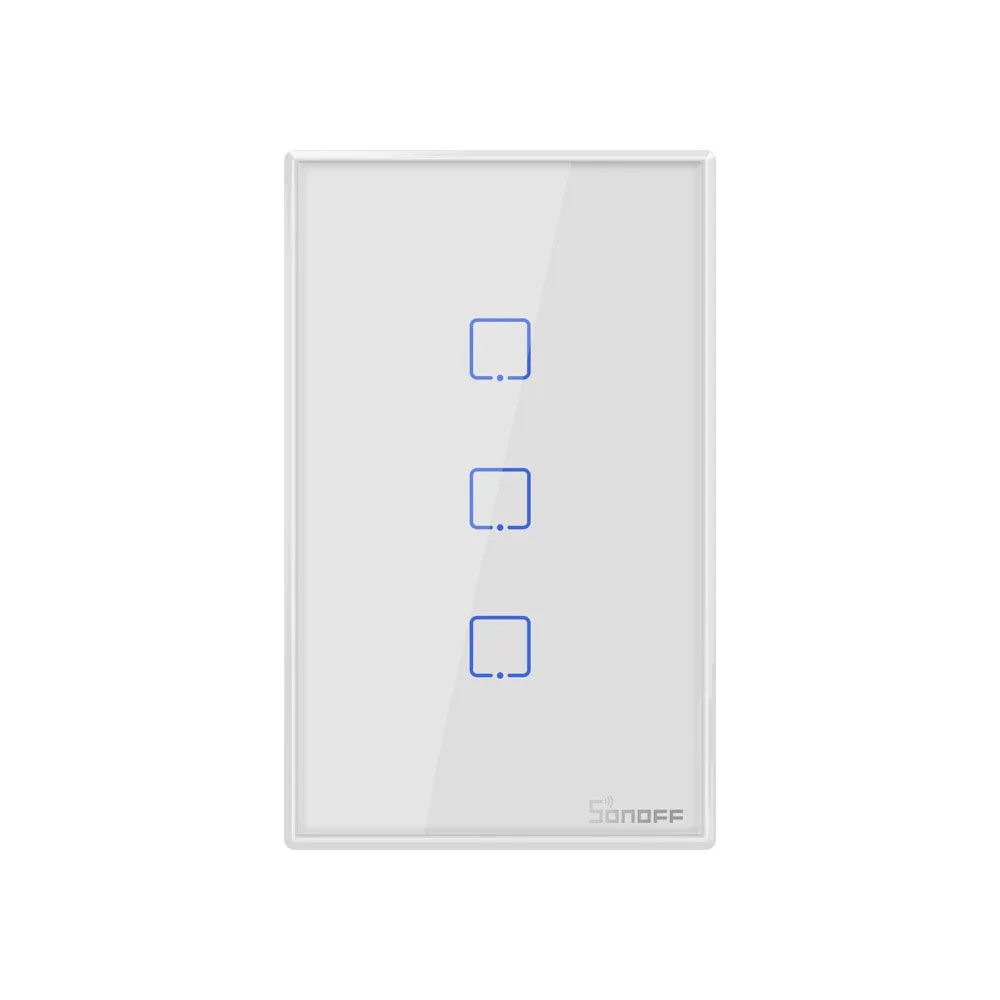 Интеллектуальный выключатель света SONOFF T2 умный дом переключатель переменного тока 100-240V 1/2/3 серии TX 433 МГц настенный Wi-Fi адаптер РЧ смарт-контроллер настенный выключатель Беспроводной
