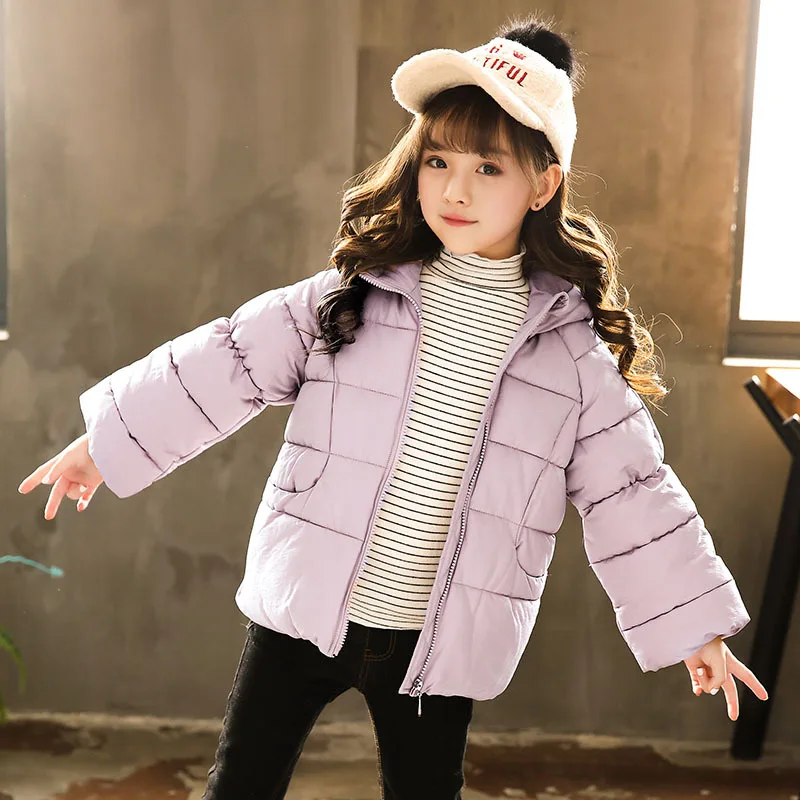 

CHILDREN'S Cotton Wear 2019 Autumn & Winter New Style Mid-length Korean-style Girls'cotton-padded Clothes Baby Cotton-padded Jac