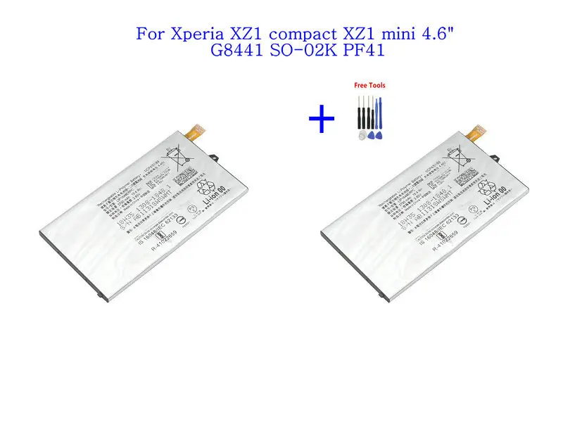 2x 2700mAh LIP1648ERPC Replacement Battery For Sony Xperia XZ1 compact XZ1 mini 4.6" G8441 SO-02K PF41Battery+Repair Tools kit