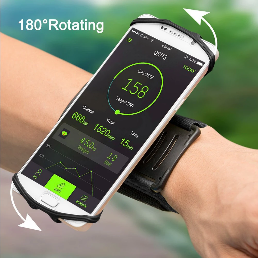 Universal Wristband Phone Holder for 4&quot-6.5&quot inch Smart Running Sports Armband Cycling Gym Bag Iphone Samsung Huawei | Мобильные