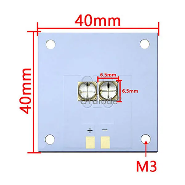 20W watts LG UV Purple LED Ultraviolet Bulbs Lamp Chips 6565 365nm 395nm 405nm COB Module 40*40 Copper Board for 3D Printer DIY - Испускаемый цвет: 2 leds 20W UV Module