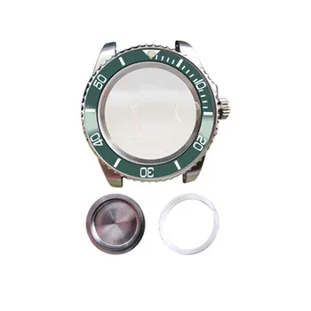 

40MM Stainless Steel Watch Case Back Cover for ETA 2836 MIYOTA 8215 821A Mingzhu 2813 3804 2836 Movement Sapphire Glass Bezel