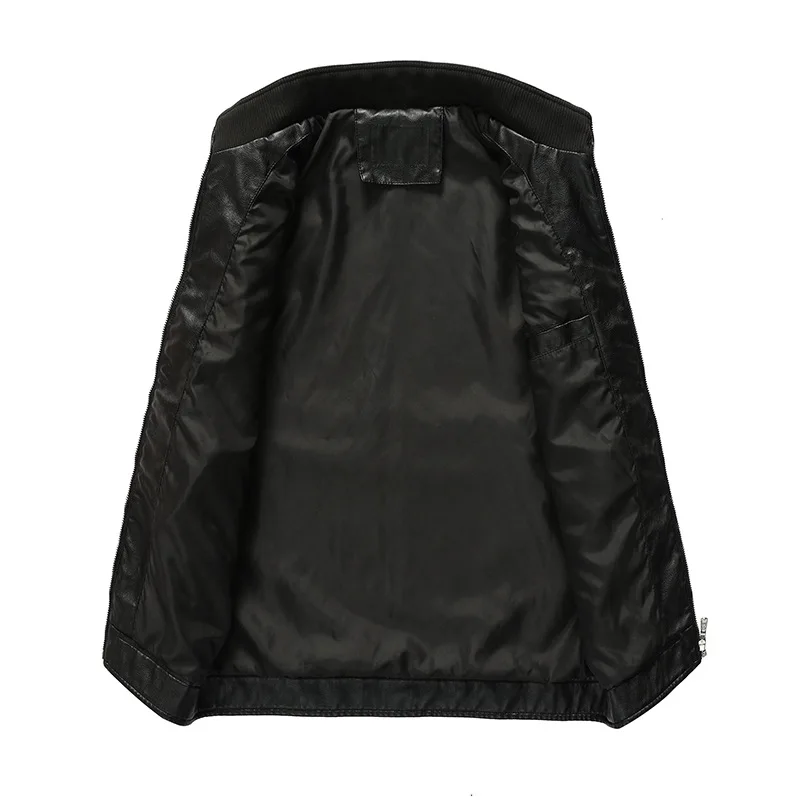 Осень и зима европейский и американский стиль Slim Fit-style короткая Молодежная Повседневная крутая имитация кожи одежда для мужчин тонкий воротник-стойка PU
