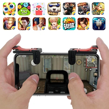 

2PCS Gamepad Joystick for PUBG Joypad Trigger Fire Button Aim L1 R1 Key L1R1 Shooter Controller for PUBG Mobile Phone Game Pad