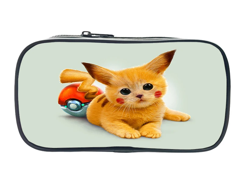 Pokemon Pikachu студенческий Пенал Макияж сумки Eevee Мода милый карандаш высокого качества держатель для мальчиков детские канцелярские принадлежности для хранения