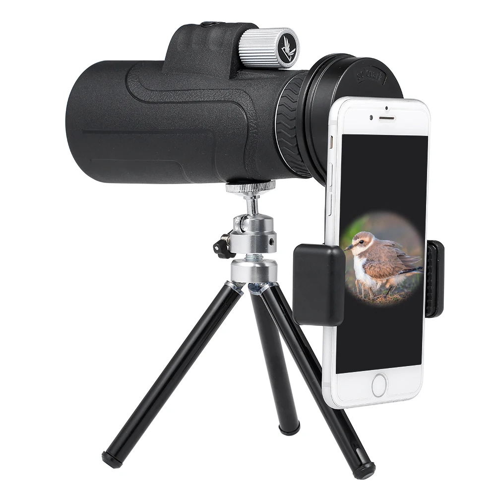 10X50 BT фотография монокулярный телескоп с адаптером для смартфона бинокль