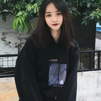 

Harajuku Large Size Long Sleeve Headband With Hoodie Shirt Embroidered Jacket Wind Hip Hop Street Section Loose Clothes Marcus