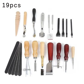 

DIY Leather Craft Hand Sewing Carving Home Stitching Groover Trimming Tool Kit