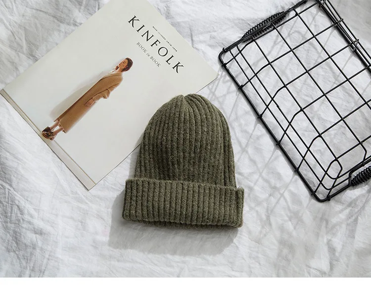Unisex Autumn Winter Solid Wool Hat Knitted Beanie For Women Men Skullies Beanies Hats Streetwear Fuzzy Beanies Femme 17 Colors