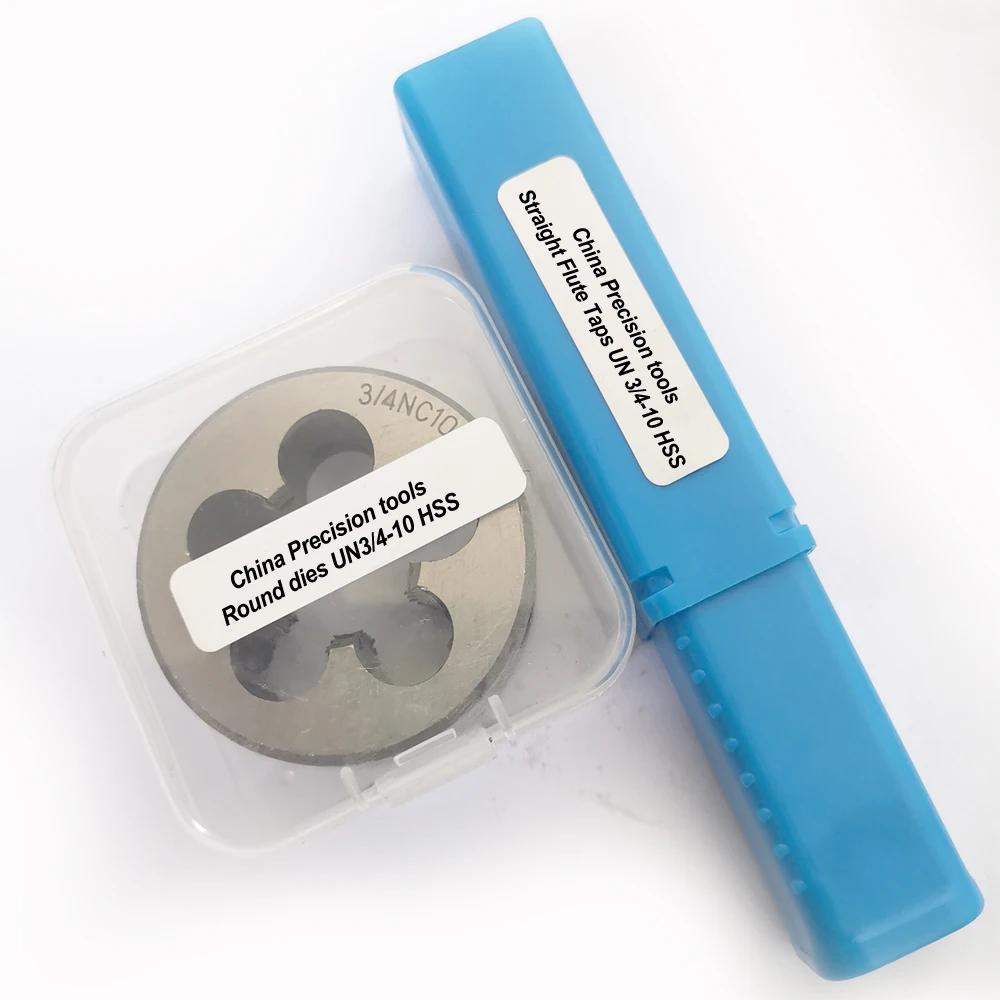 2PCS Unified Right Hand tap and die UNC UNF UNEF 3/4 Thread dies taps