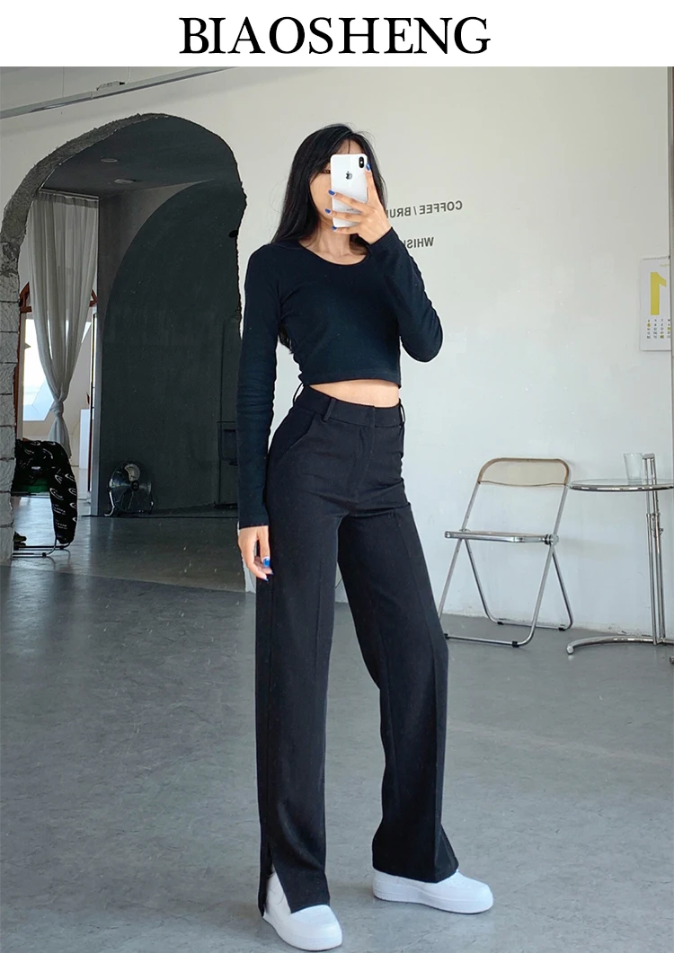 black plus size flare pants