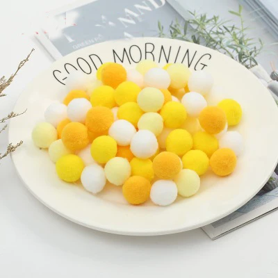 Colorful Fluffy Plush Craft Pom Poms for DIY Home Decoration and Kids' Toys