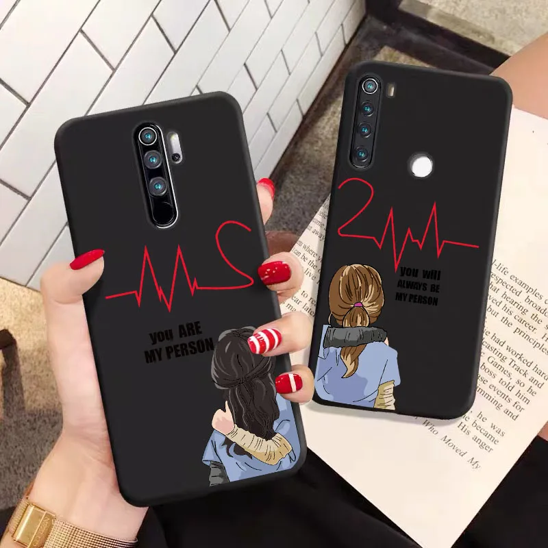 

Cartoon Girls Good Friend black soft phone case for Redmi Note5 Note5A Note 6Pro Note7 Note8 Note9 Pro Max