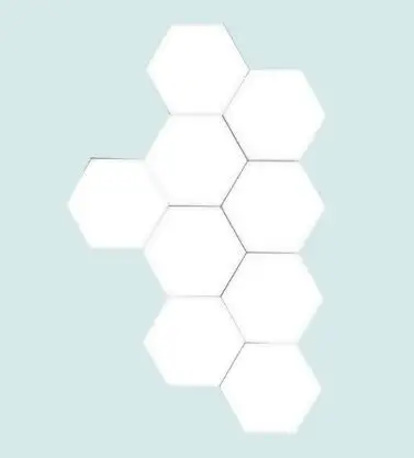 9Pcs set Новая красочная светодиодная Квантовая лампа сенсорный светильник ing ночной Светильник Магнитный шестигранник креативное украшение настенный светильник - Испускаемый цвет: 9Pcs set