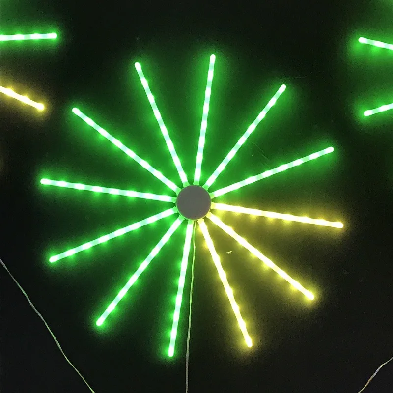 

Meteor RGB Fairy Lights Hanging Firework Light Outdoor Hanging Starburst Light Christmas Party Decor Strobe Windmill Light