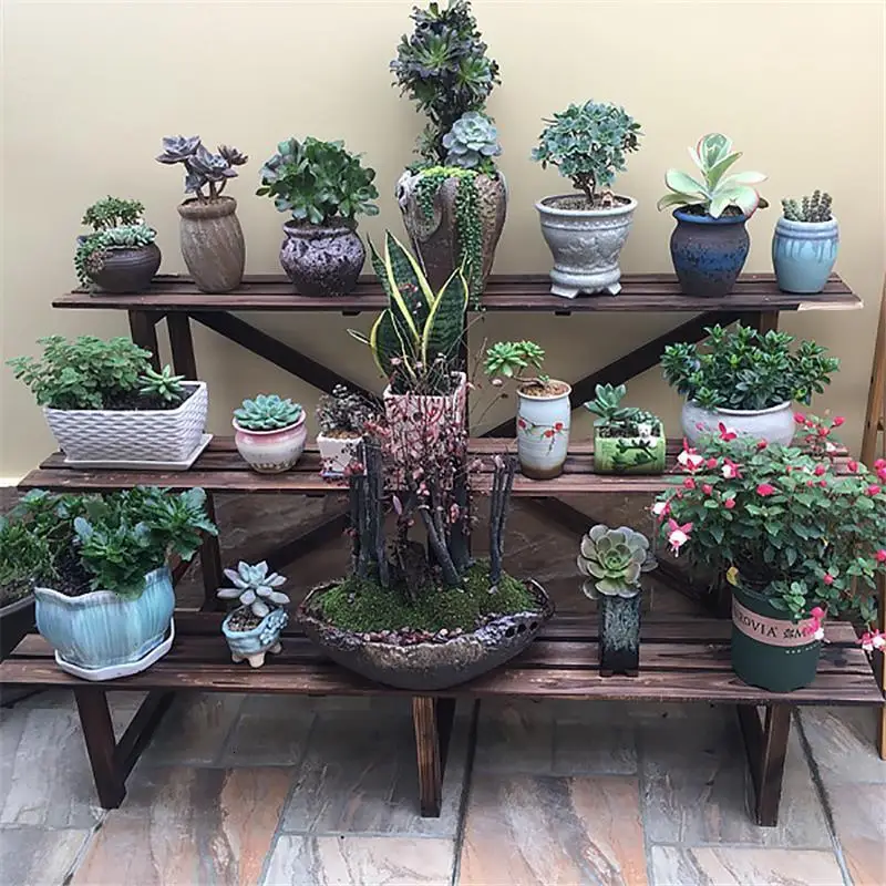 Напольная полка из дерева для сада escanteria Escalera Soporte для интерьера Estante Para Plantas Balkon