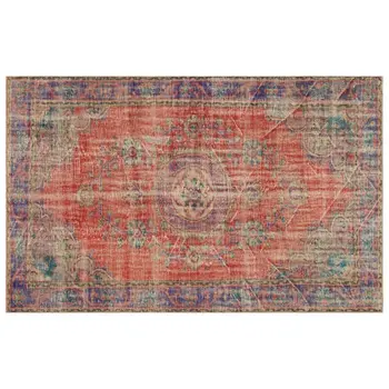 

Handmade Natural Vintage Turkish Area Rug 188x303 Cm-6'2''X9'11''