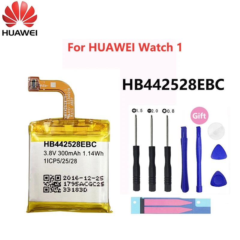 

Hua Wei Original Replacement Battery HB442528EBC For Huawei Watch 1 Watch1 300mAh New Authentic Batteries