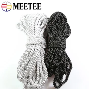 

10m 4/5/6mm 3 Shares Twisted Nylon Cords DIY Craft Braided Decoration Ropes Drawstring Gift Box Wrapping Belt Accessories