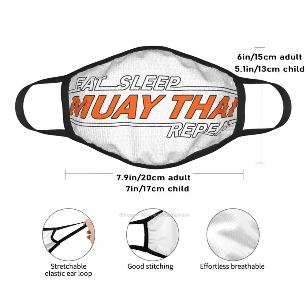 Eat Sleep Muay Thai Repeat T Shirt Cycling Fishing Cycle Scarf Muffler Eat Sleep Muay Thai Repeat Eat Sleep Repeat Sports Muay head scarf men