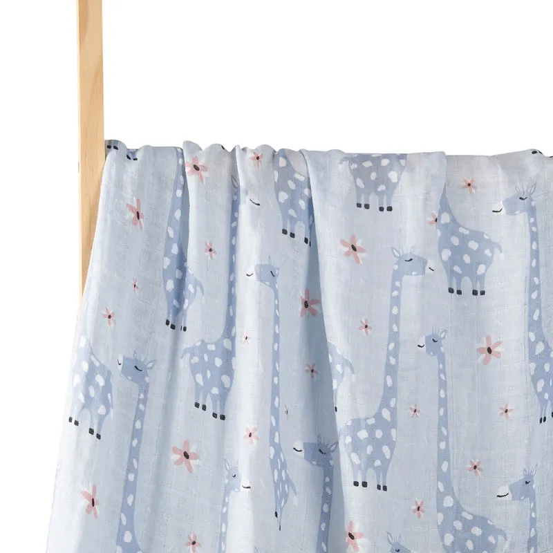 Happy Flute Cotton Muslin Swaddle Stroller Cover Baby Infant Newborn Gift Cloth Wrap