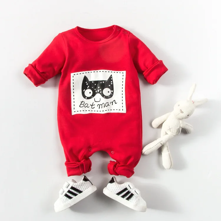 

2019 Spring And Autumn New Style Infant Baby Rompers INS Wind Newborns Cat Onesie Crawling Clothes
