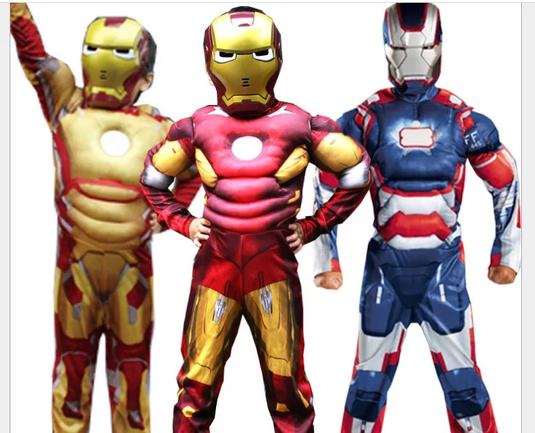Disfraz de Halloween con músculo patriota para niños, disfraz de Cosplay con máscara, fantasía, Av, Supo, I454n, Anime, Mark 42/Patriota