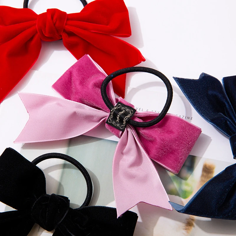 Japanese Vintage Velvet Bow Hair Clip - Image 4