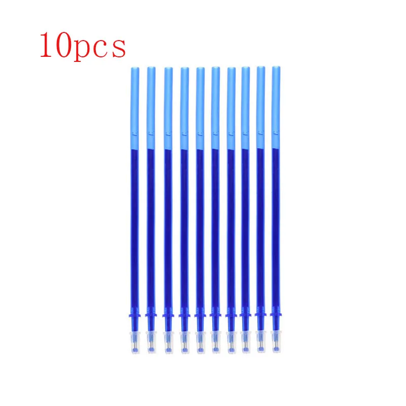 10pc blue Стираемая ручка может быть добавлена 20 комплектов/Набор для обучения в офисе гелевая ручка 0,5 мм Волшебная многоцветная чернильная гелевая ручка канцелярские принадлежности школьные подарки - Цвет: 10pc blue