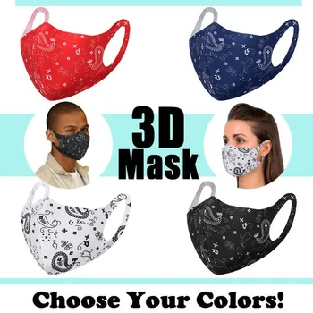 

10Pcs PM2.5 Breathable Masks Reusable Mouth Caps Ear Hook Mouth Mask Fashion Printed Protective Face Mask Washable masque 2020