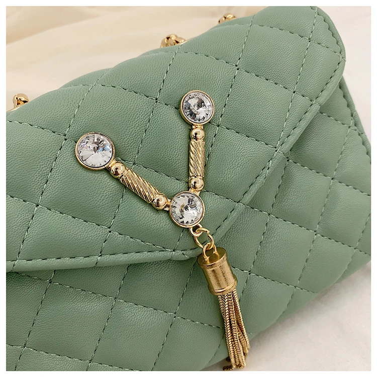 Женская сумка Bolsas Feminina Bolsos Mujer, новинка, Корейская версия, универсальная сумка-мессенджер на одно плечо с цепочкой, маленькая квадратная сумка