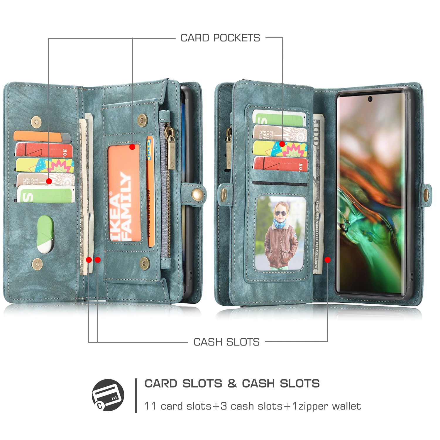 Чехол Me кожаный флип-чехол для samsung Galaxy Note 10 Note10 Pro Многофункциональный Магнитный кошелек Сумочка чехол для телефона s